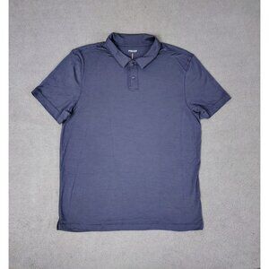 Proof Mens 72 Hour Merino Polo Shirt Navy Blue Sz (L) Short Sleeve Huckberry